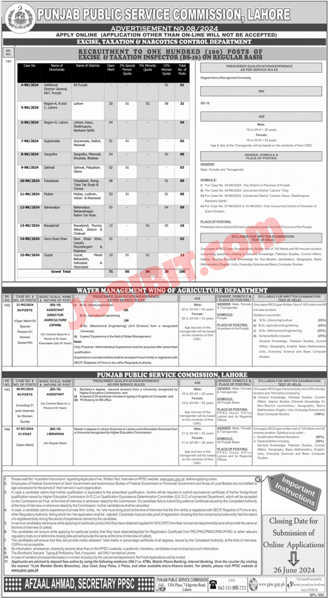 Punjab-Public-Service-Commission-PPSC-Advertisement-No-08-Jobs-2024