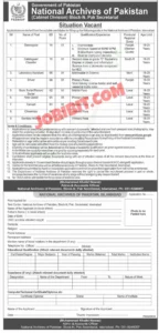 Jobs 2024 National Archives of Pakistan www.archives.gov.pk